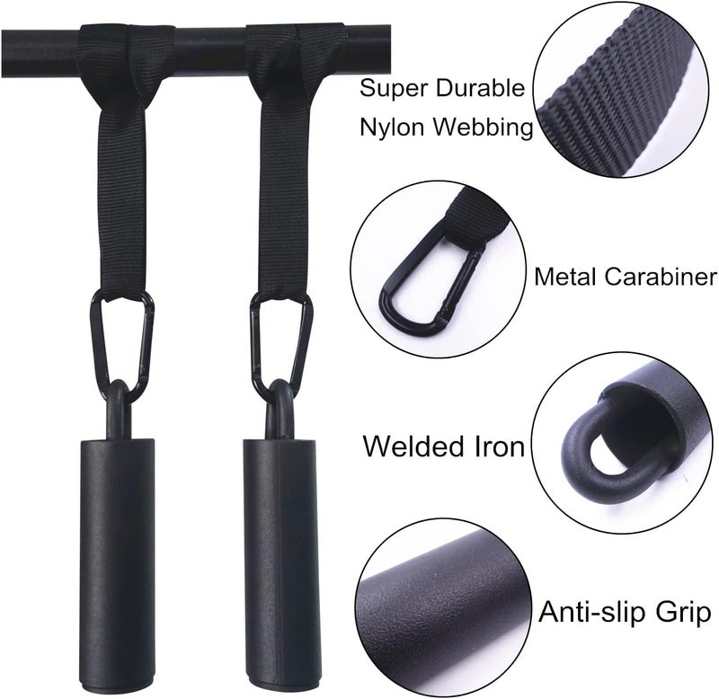 Lights Mountain Pull Up Grips Set with Hanging Straps and Strong Carabiner, Finger Strengthener，Forearm, Biceps, Ninja Warrior, Back Muscles Training - Image 2